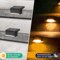 32PCS Solar Deck Lights Outdoor, Solar Step Lights Waterproof Led Solar lights for Outdoor Stairs, Step , Fence, Yard, Patio, and Pathway Family's Gifts (Warm White)